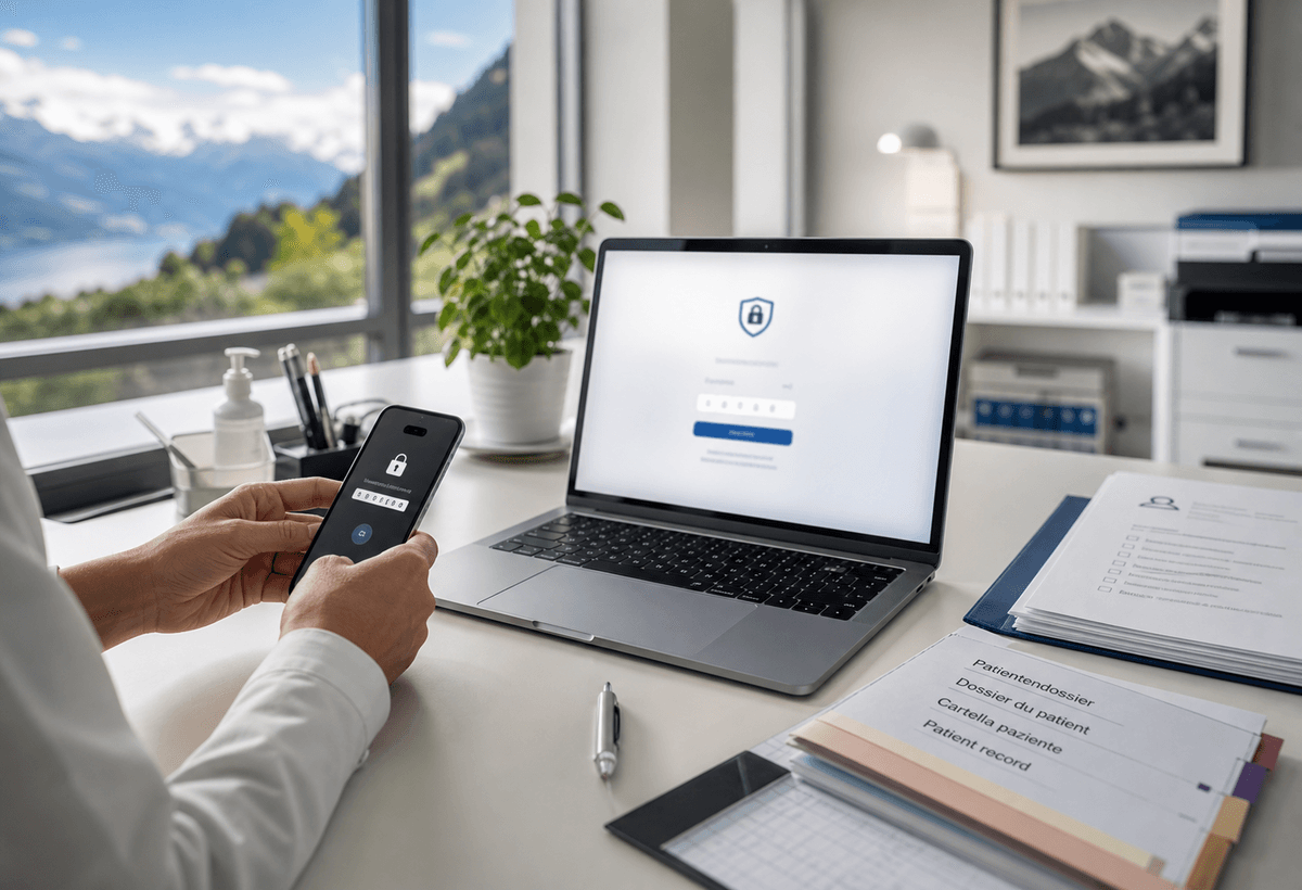 Swiss healthcare customer portal visual