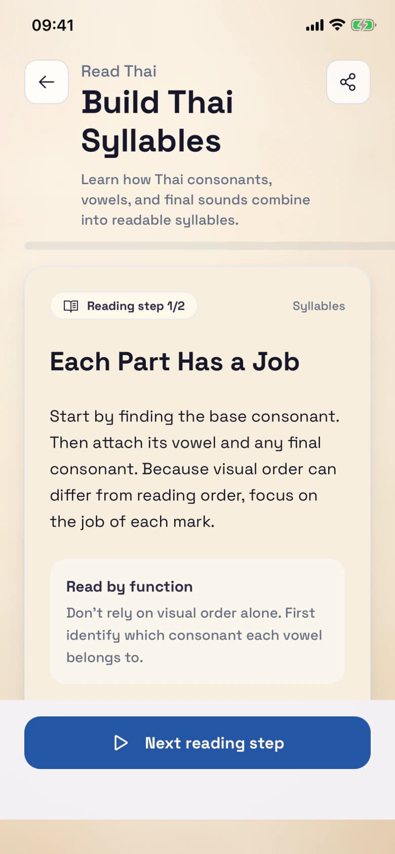 ThaiHabit guided Thai reading lesson